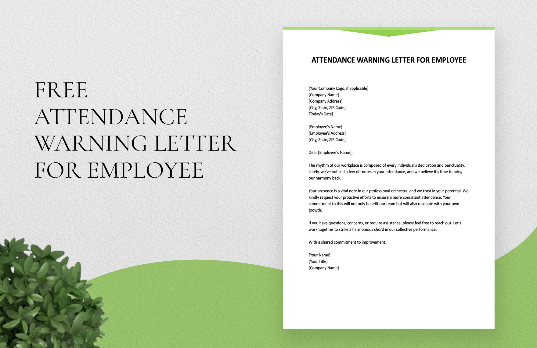 Attendance Warning Letter For Employee