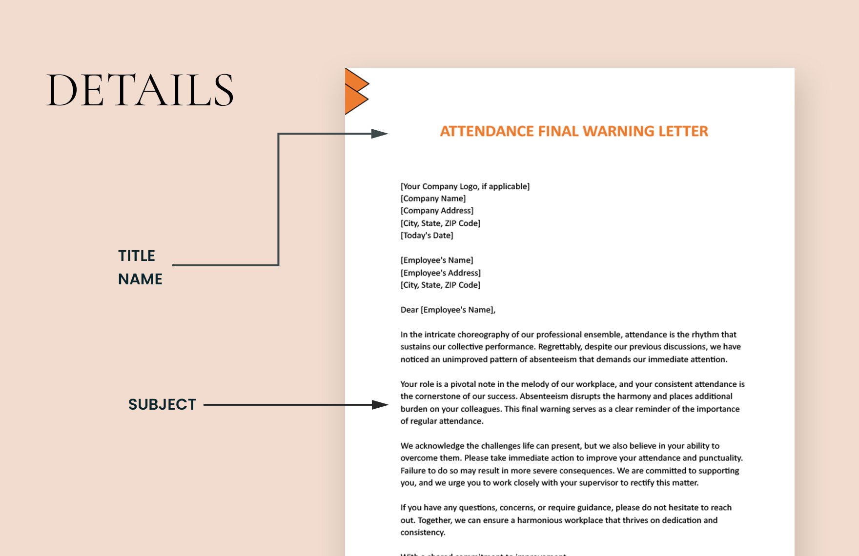 Attendance Final Warning Letter