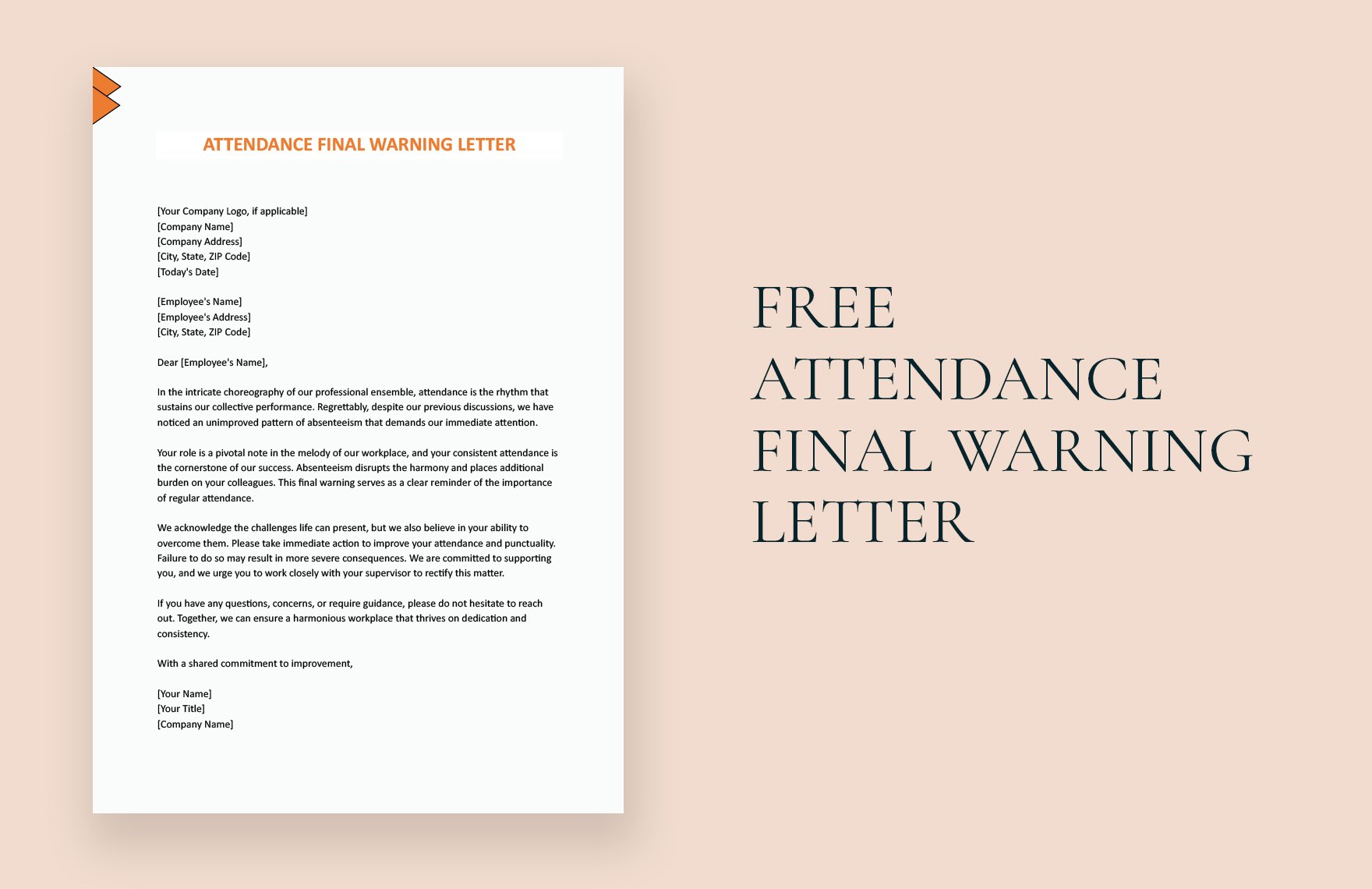 Attendance Final Warning Letter