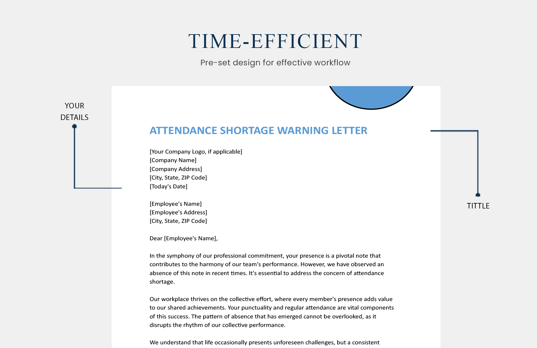 Attendance Shortage Warning Letter