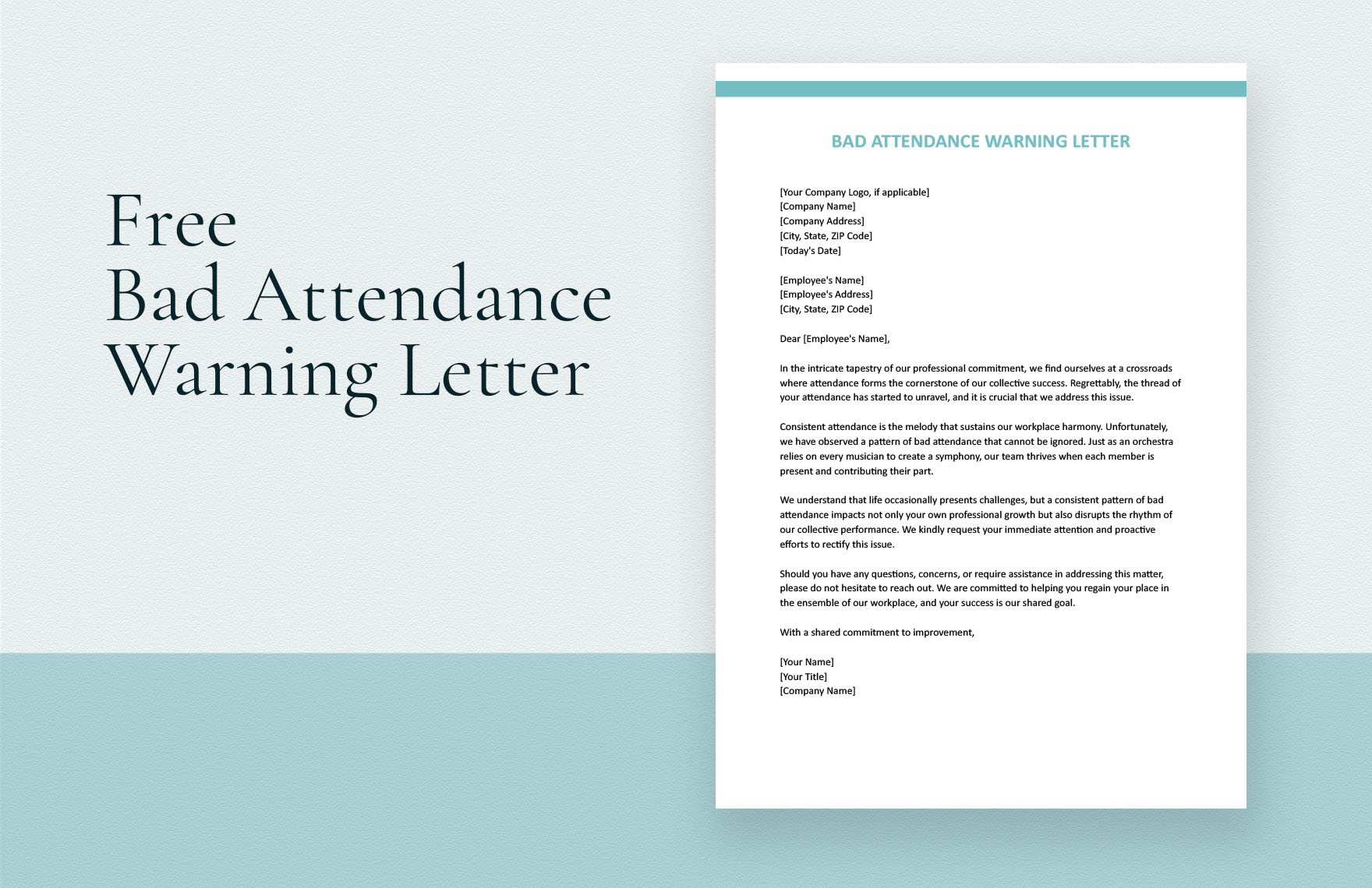 Bad Attendance Warning Letter