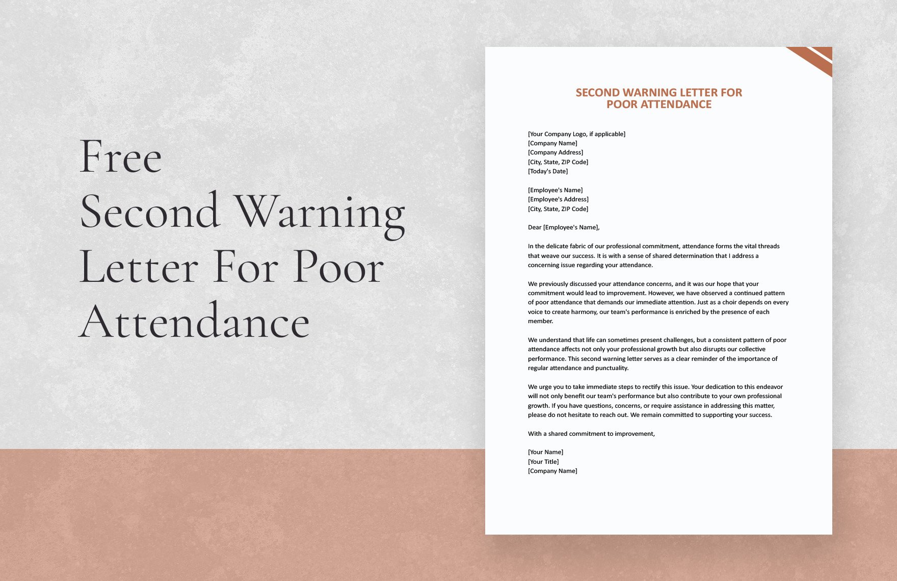 Second Warning Letter For Poor Attendance
