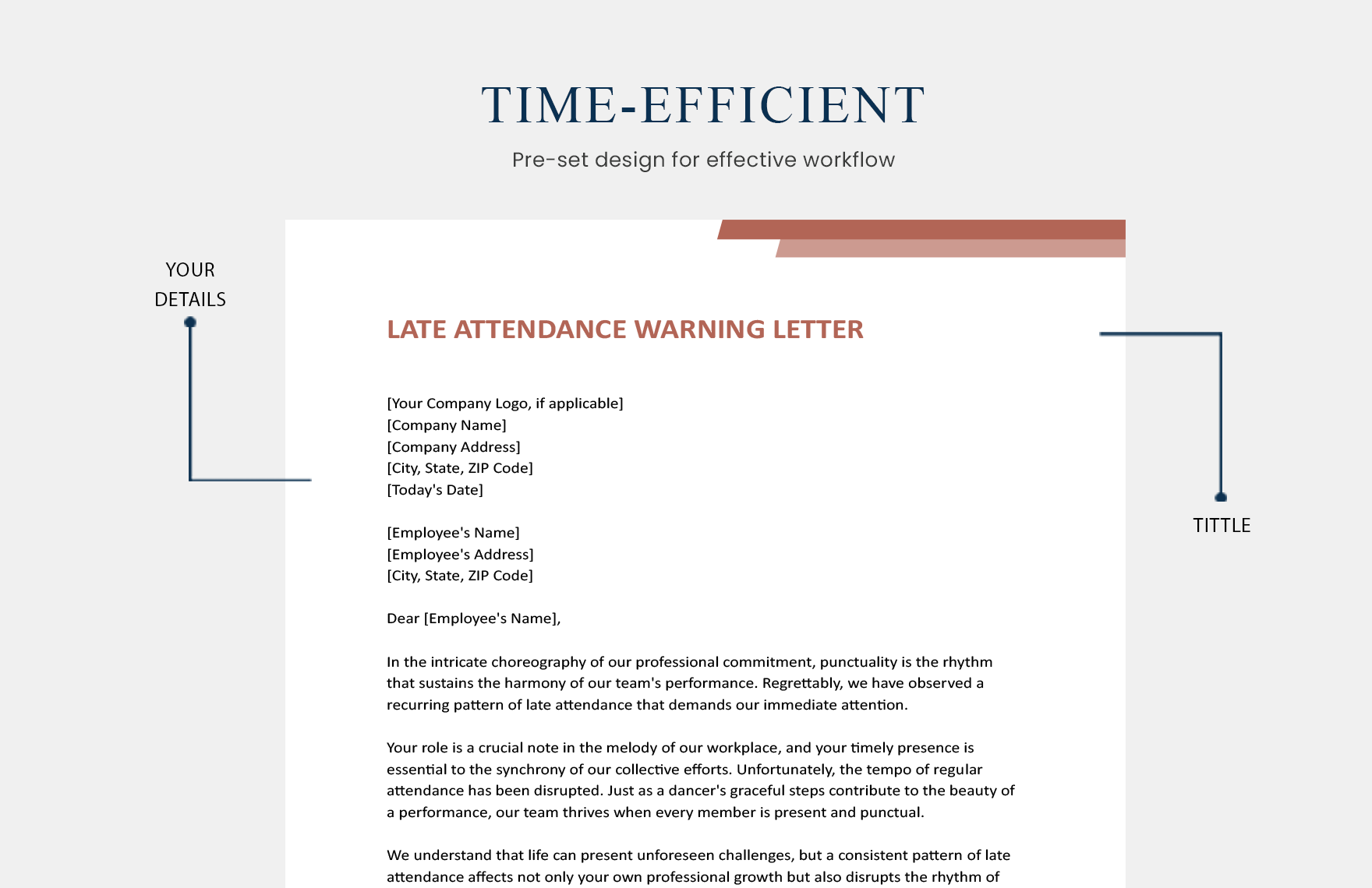Late Attendance Warning Letter