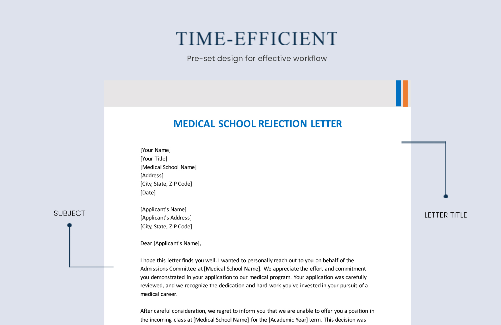 Medical School Rejection Letter