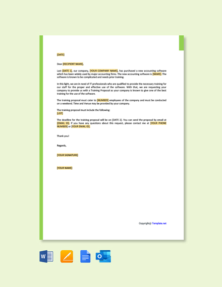 Request For Training Proposal Letter Template Free Pdf Google Docs Word Apple Pages Template Net