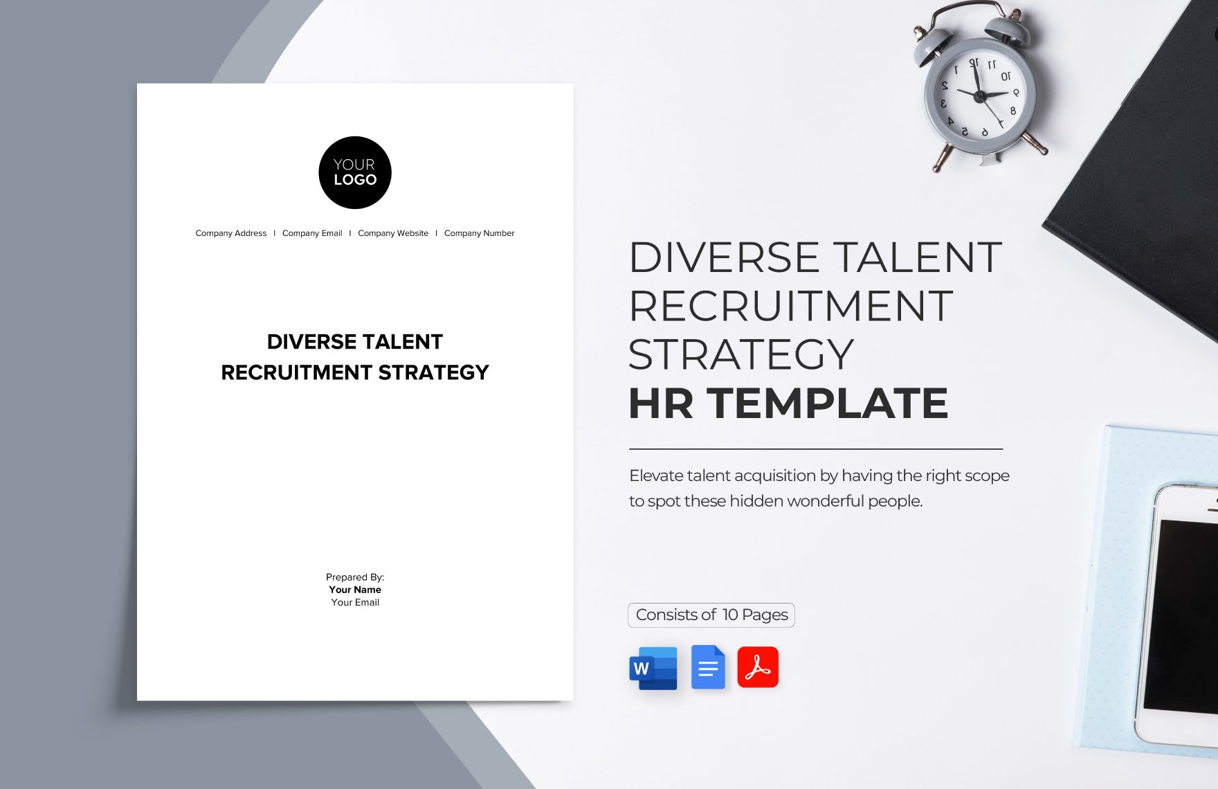 Diverse Talent Recruitment Strategy HR Template