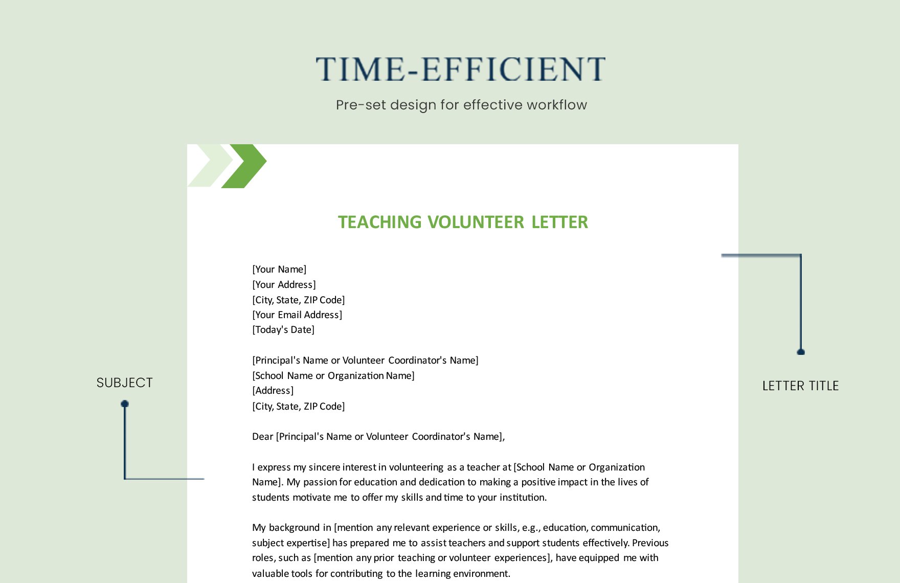 Teaching Volunteer Letter
