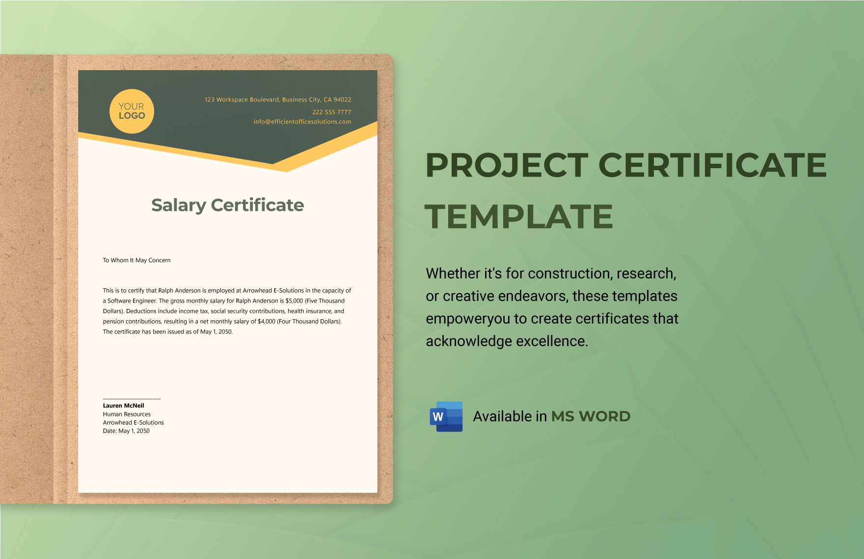 SALARY CERTIFICATE FORMAT IN WORD FREE DOWNLOAD visual data 3