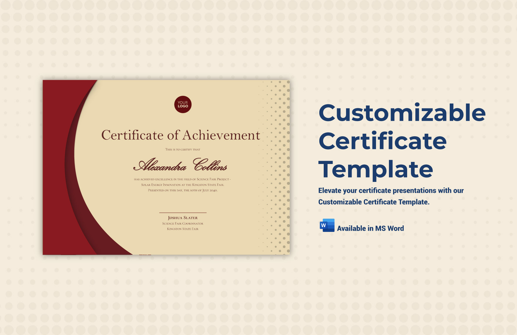 Free Customizable Certificate Template - Download In Word | Template.net