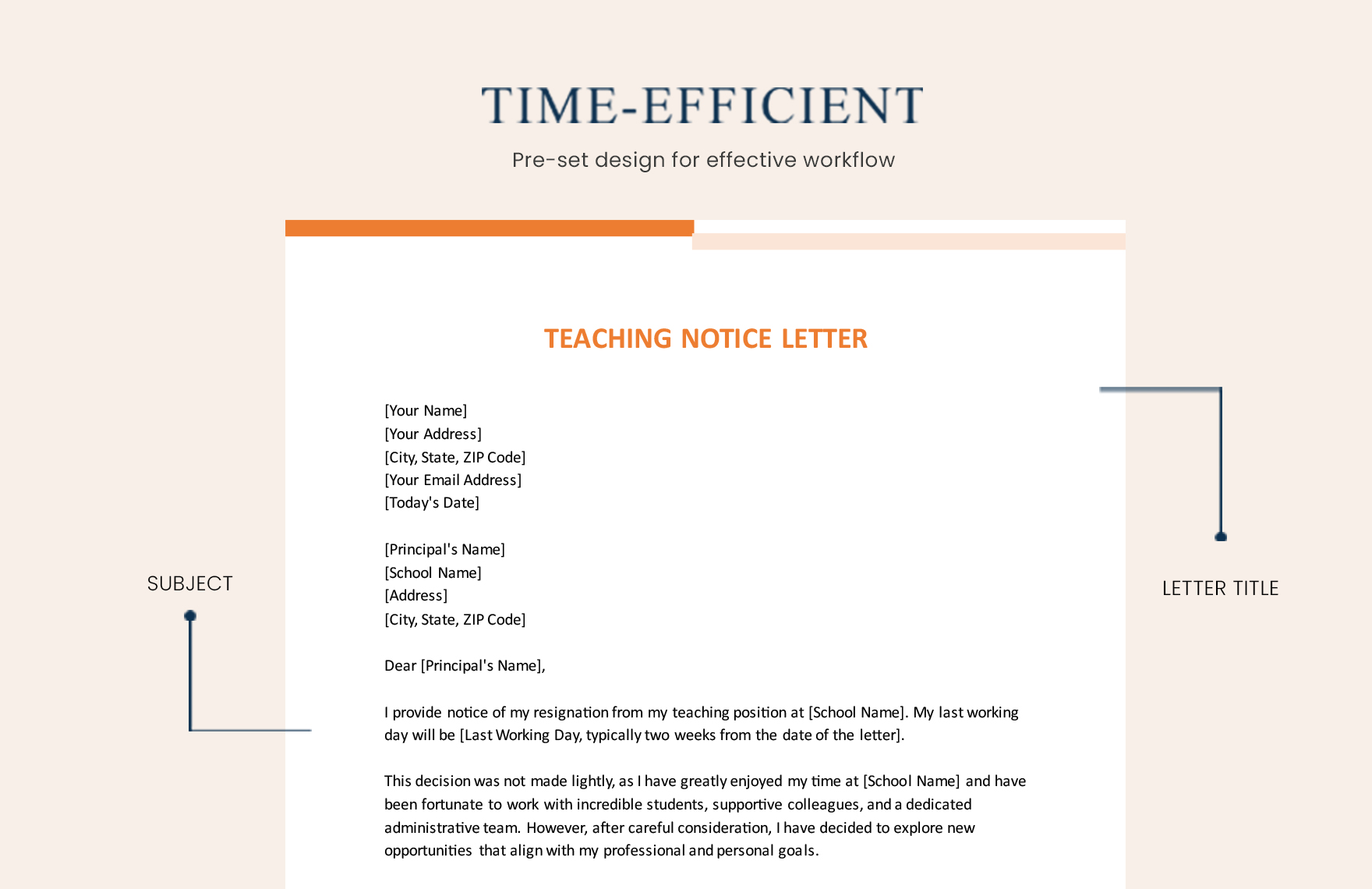 Teaching Notice Letter