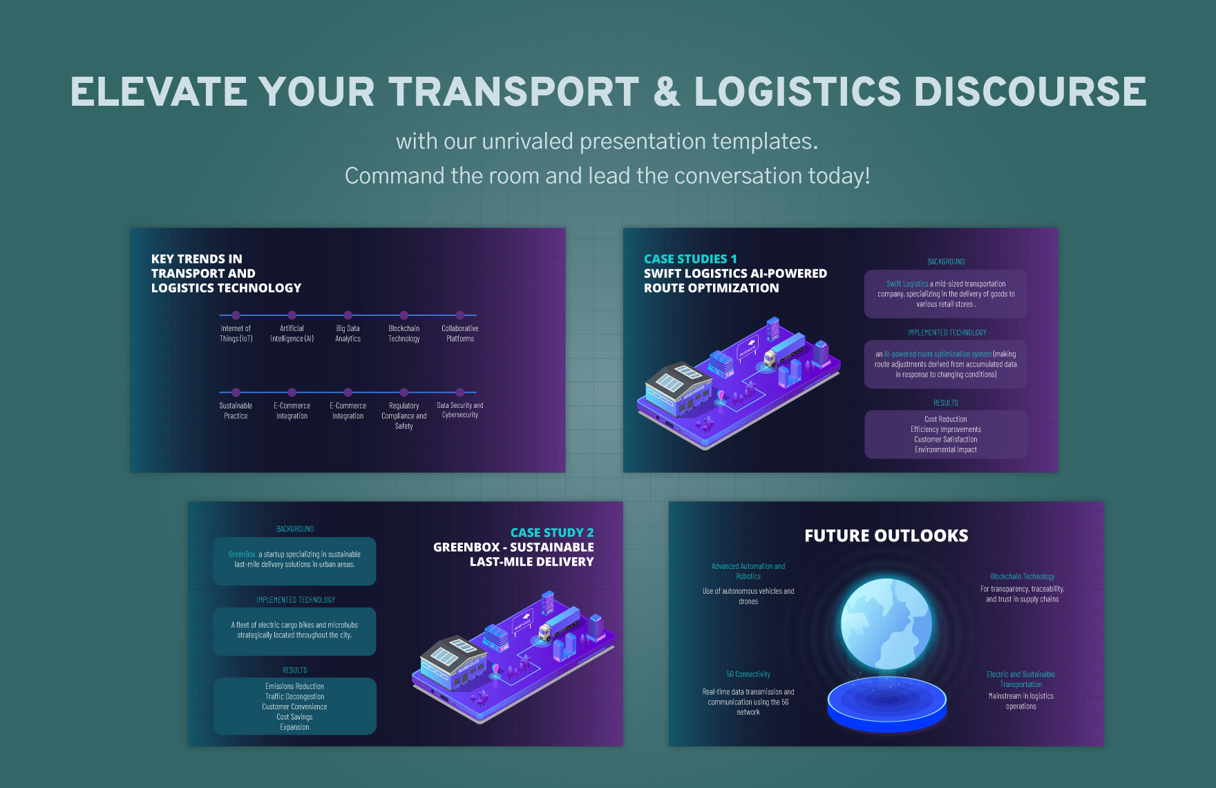 Transport and Logistics Technology Trends Presentation Template