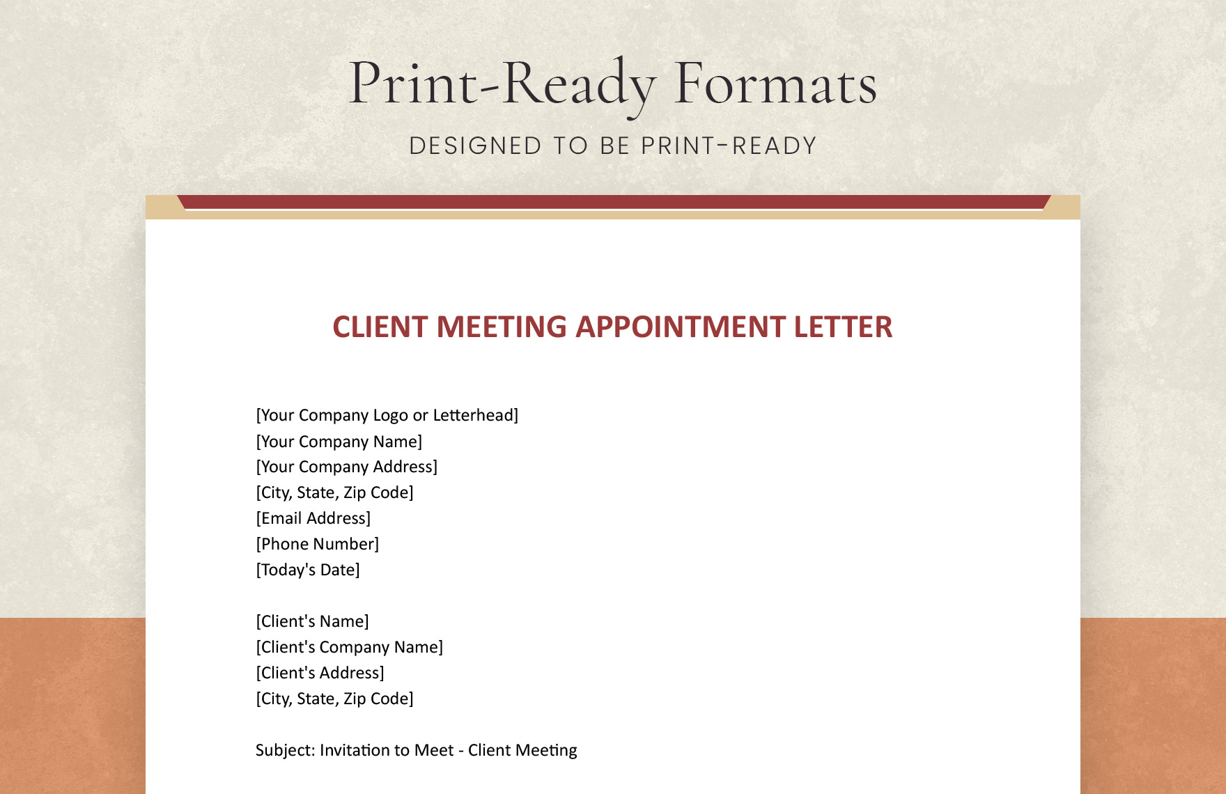 Client Meeting Appointment Letter