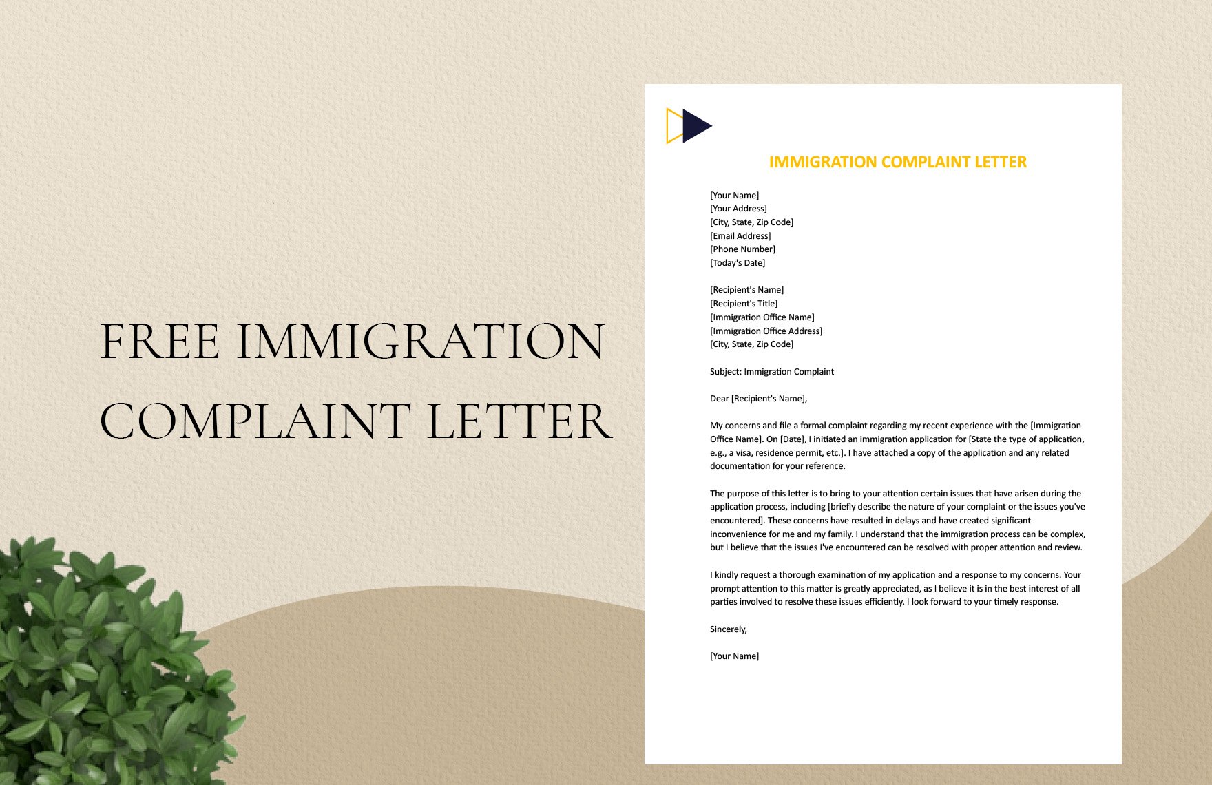 Immigration Complaint Letter