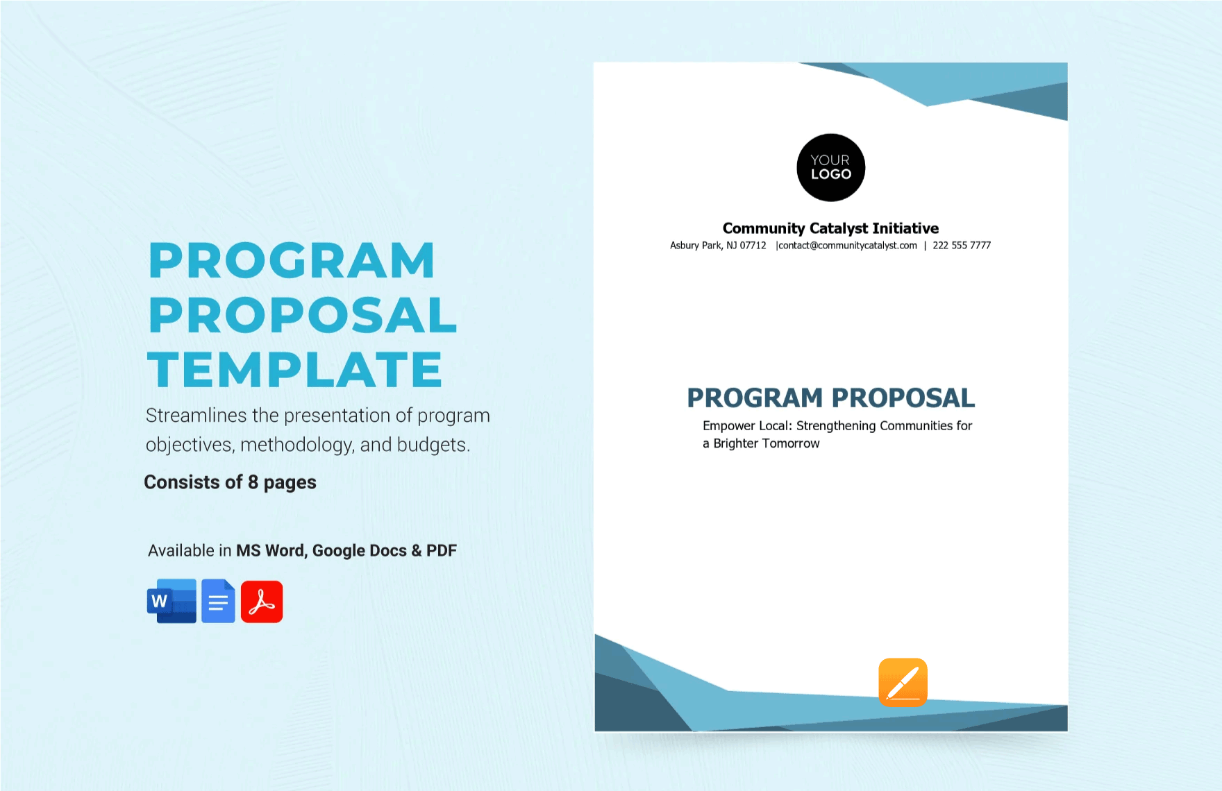 Free Program Proposal Template in Word, Google Docs, PDF