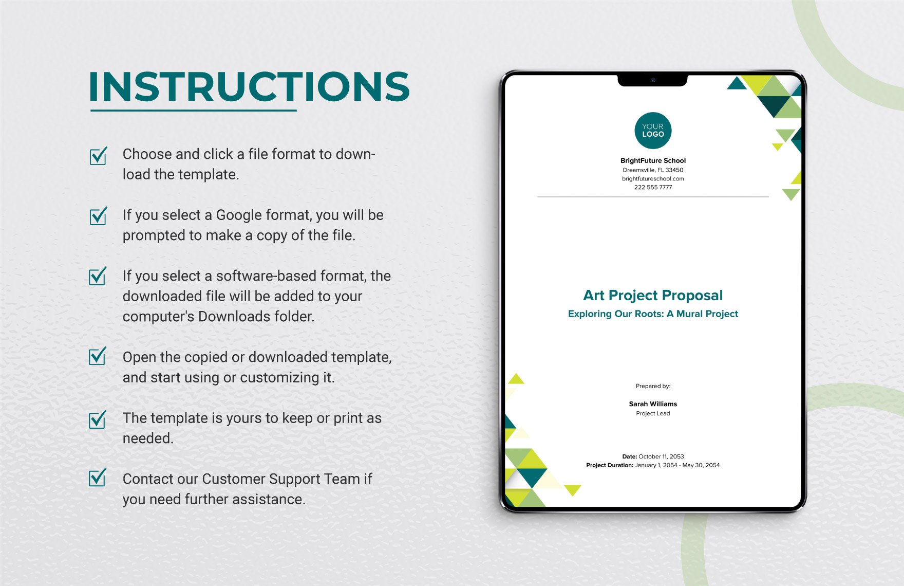 Art Project Proposal Template