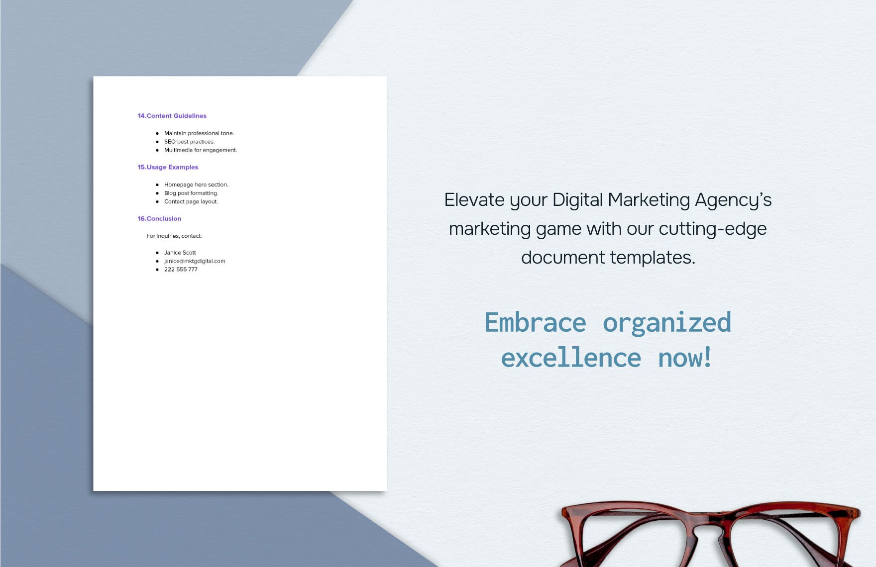 Digital Marketing Agency Web Design Style Guide Template