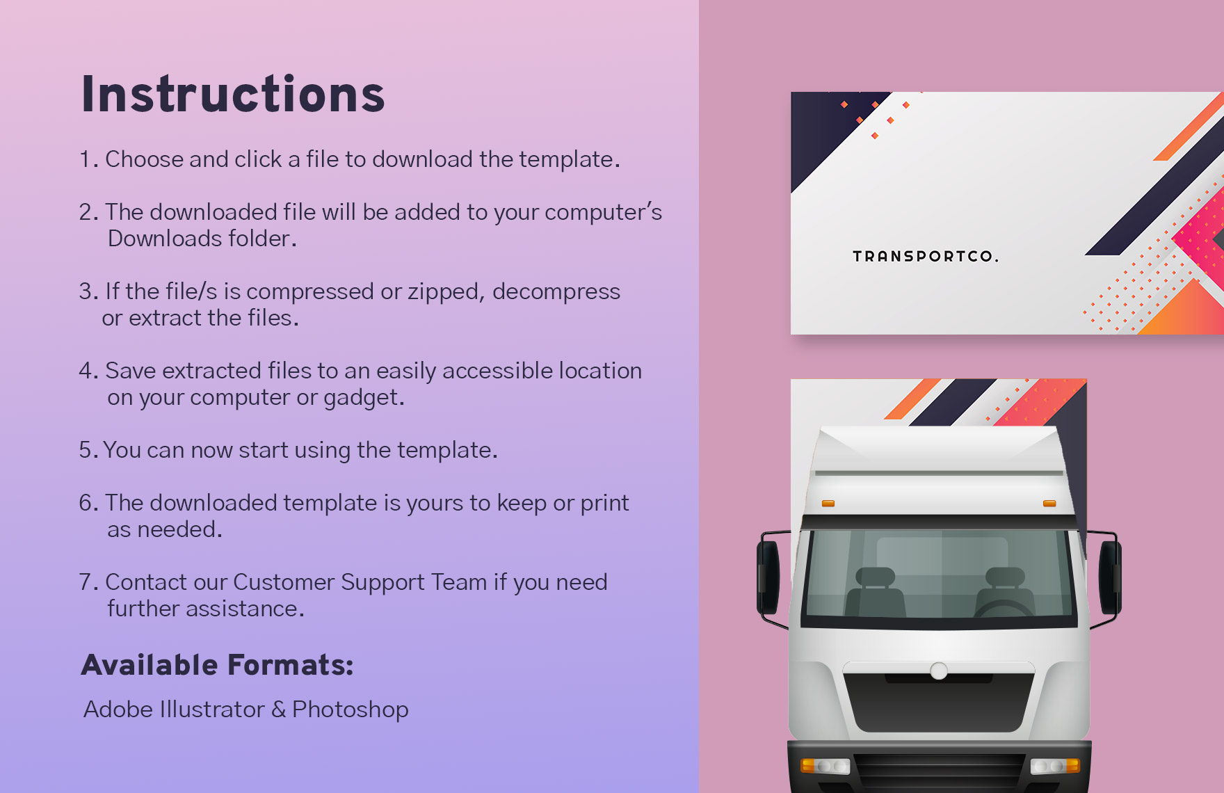 Transport and Logistics Trailer Wrap Design Template