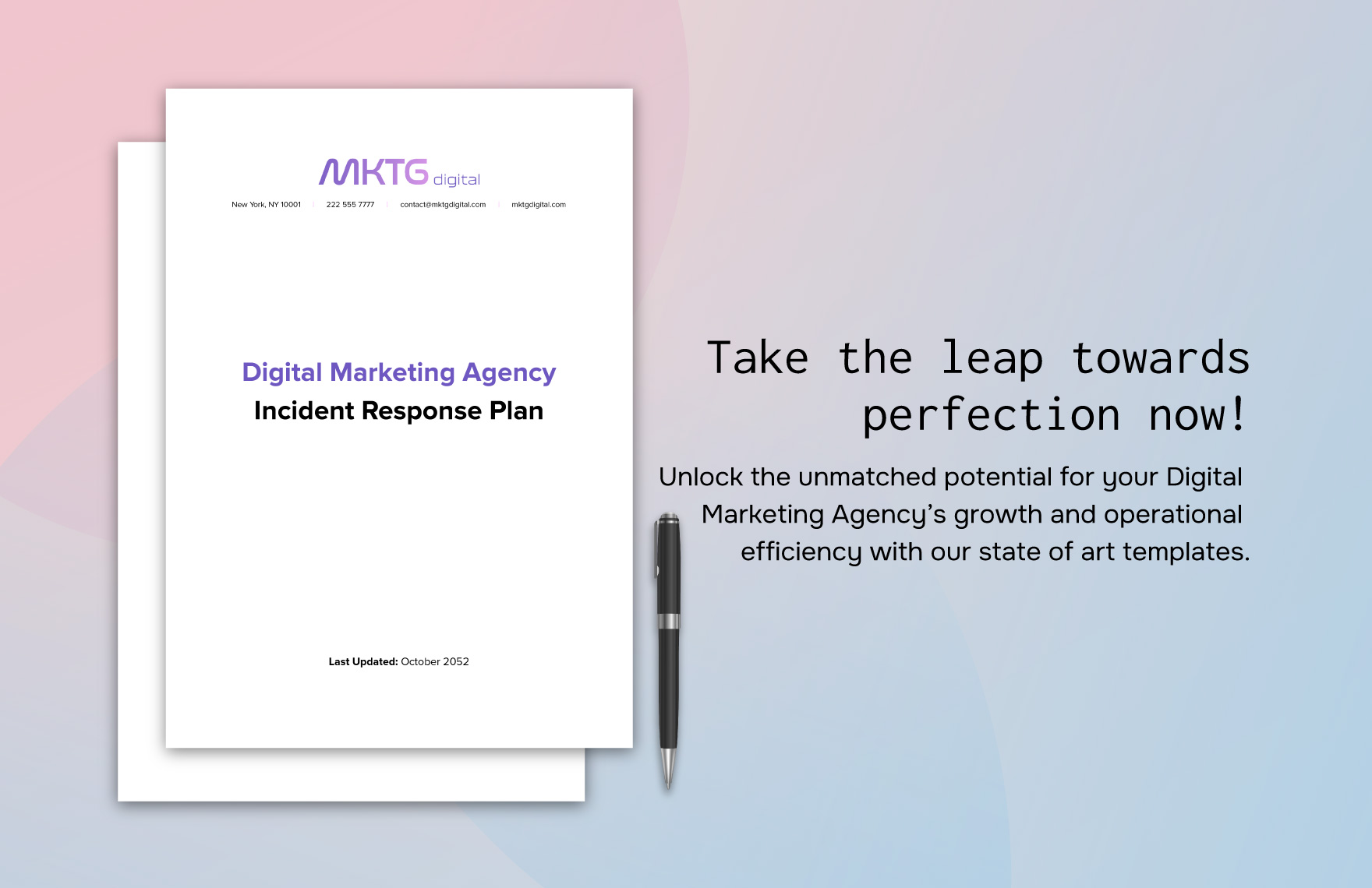 Digital Marketing Agency Incident Response Plan Template