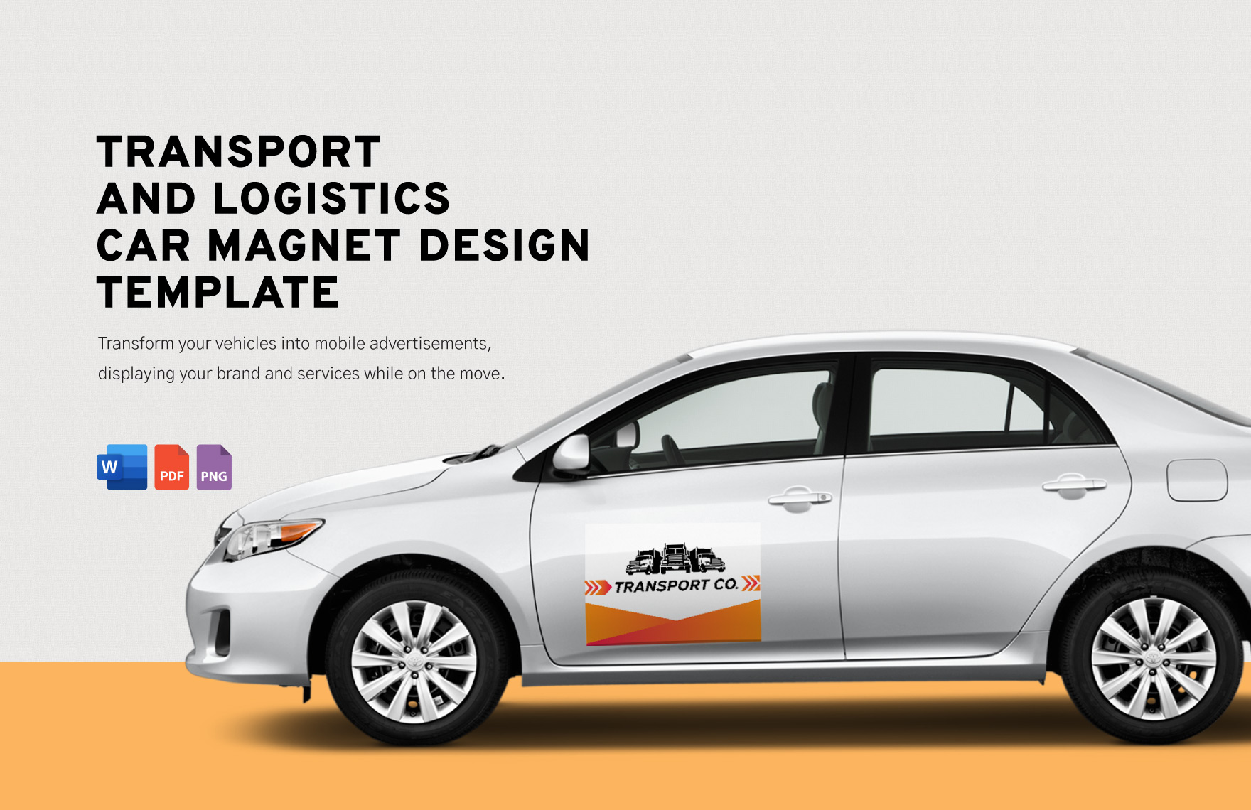 Transport and Logistics Car Magnet Design Template