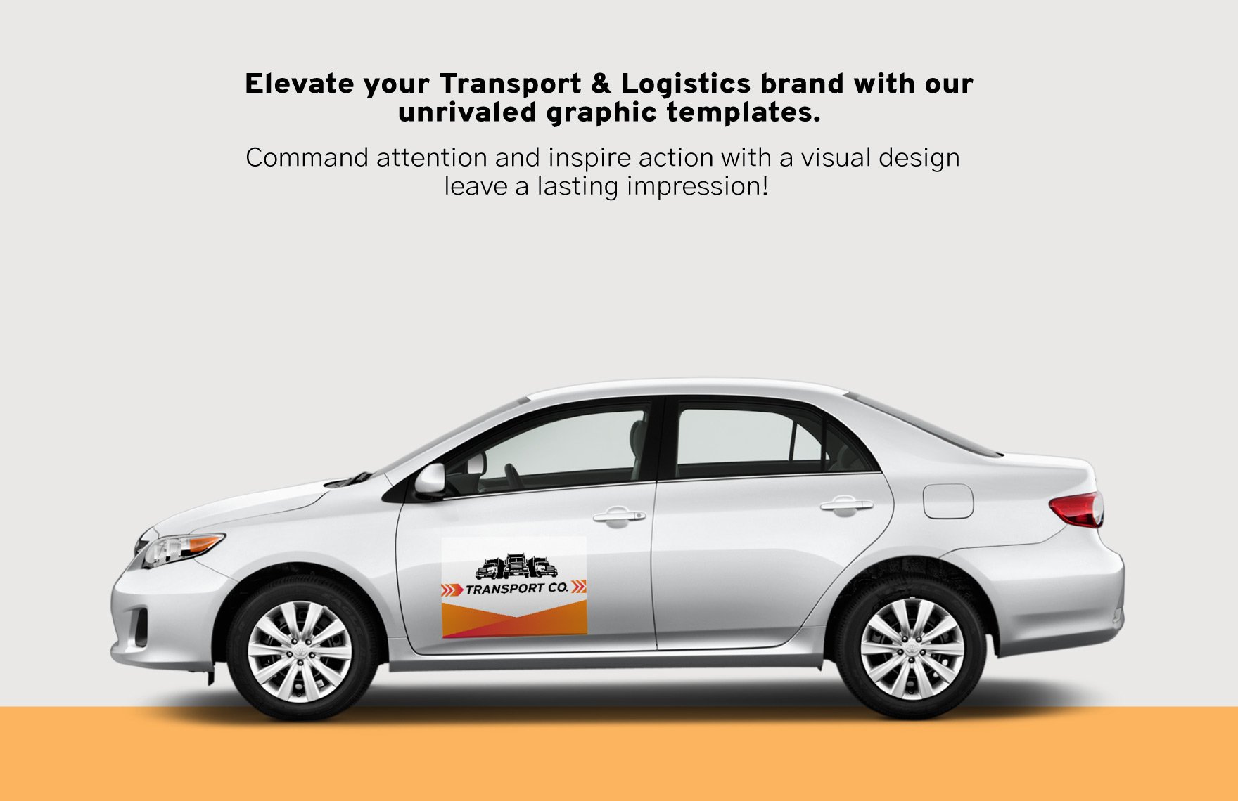 Transport and Logistics Car Magnet Design Template - Download in