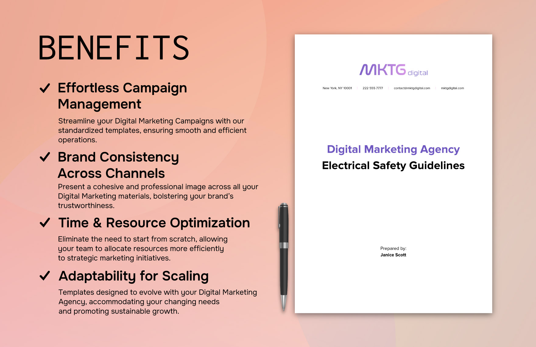 Digital Marketing Agency Electrical Safety Guidelines Template