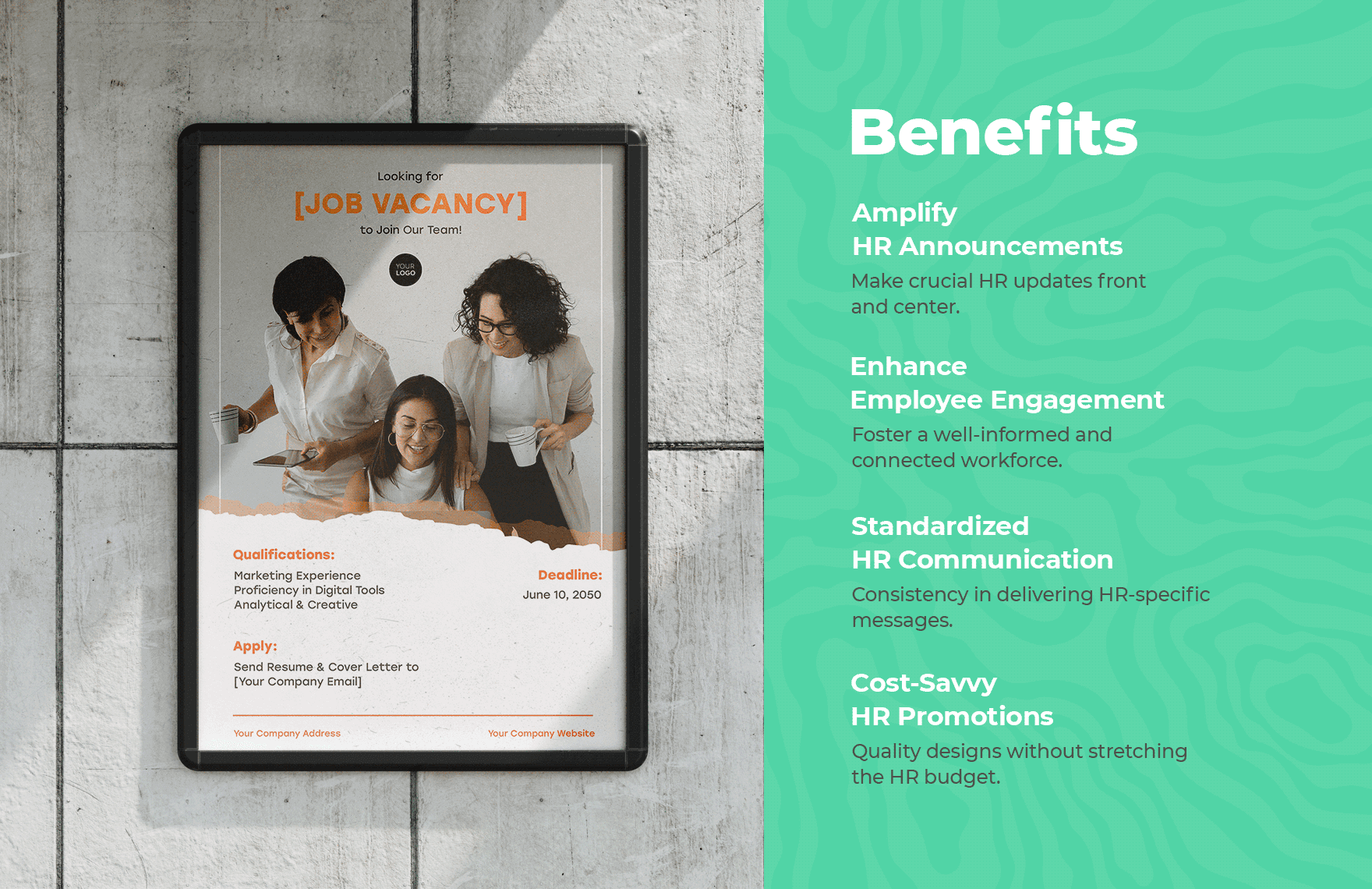 Job Opening and Recruitment Poster HR Template