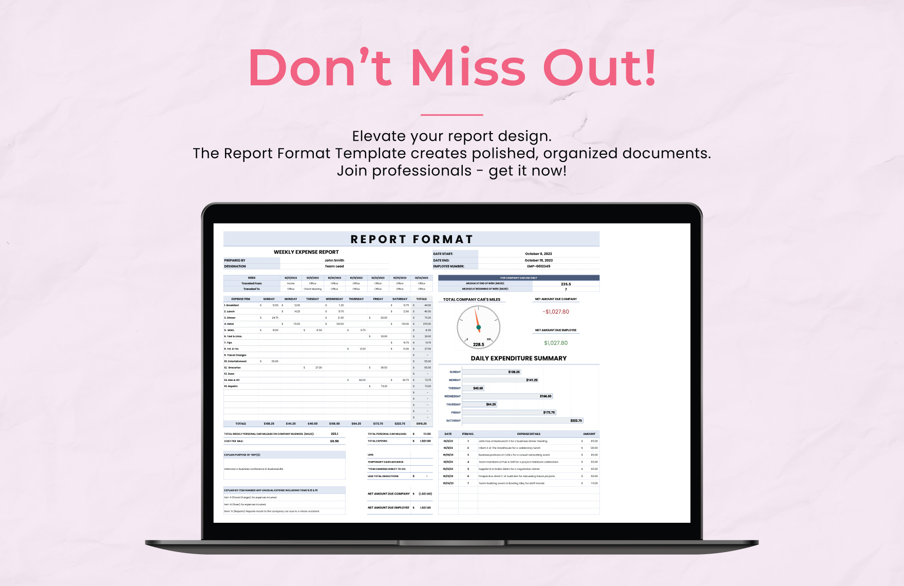 Report Format Template In Excel Google Sheets Download Template