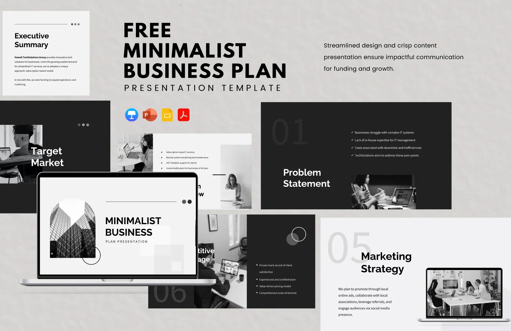 Minimalist Business Plan Presentation Template