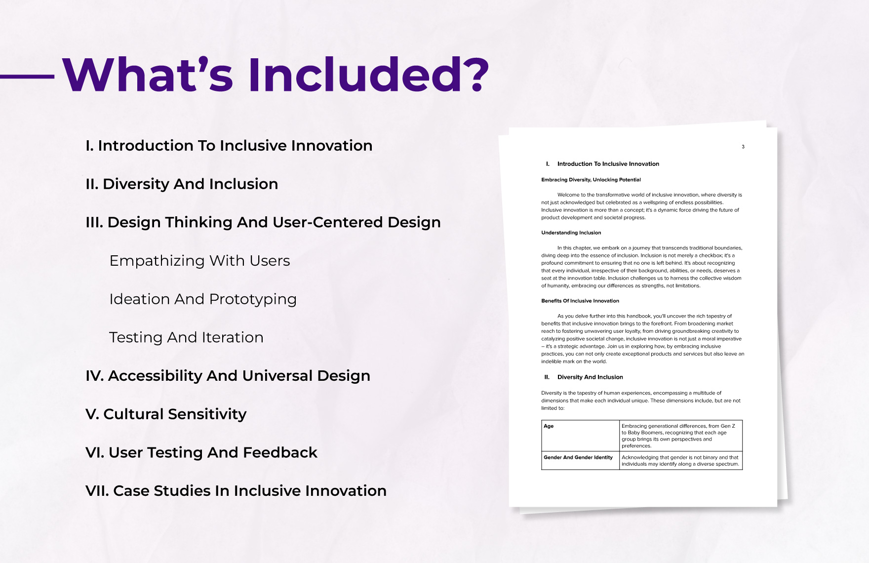 Inclusive Innovation and Product Development Handbook HR Template