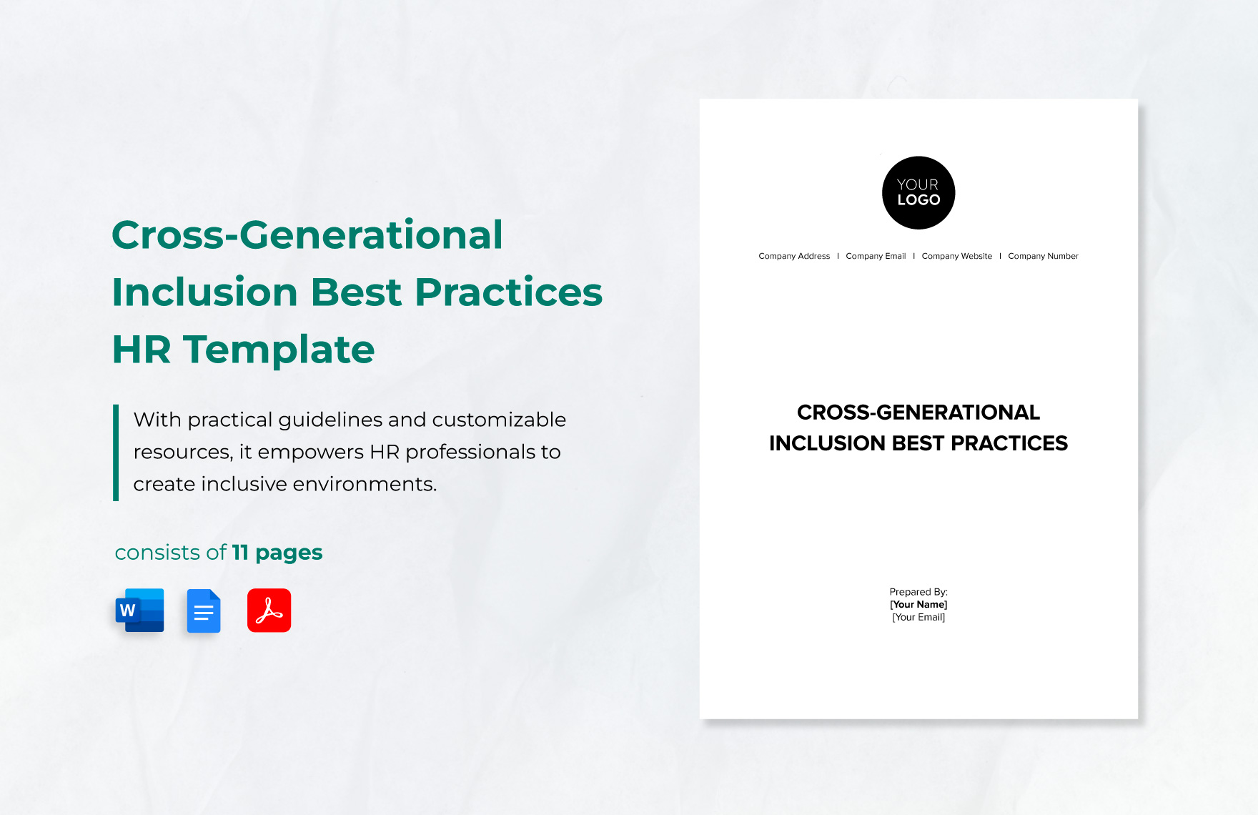 Cross-Generational Inclusion Best Practices HR Template in Word, Google Docs, PDF