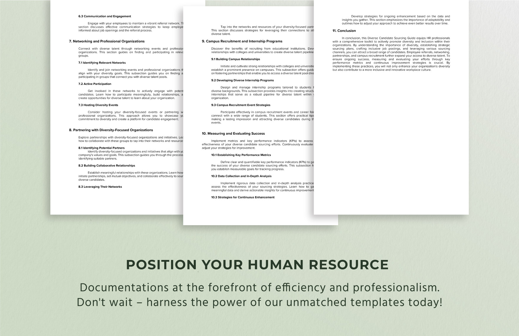 Diverse Candidate Sourcing Guide HR Template