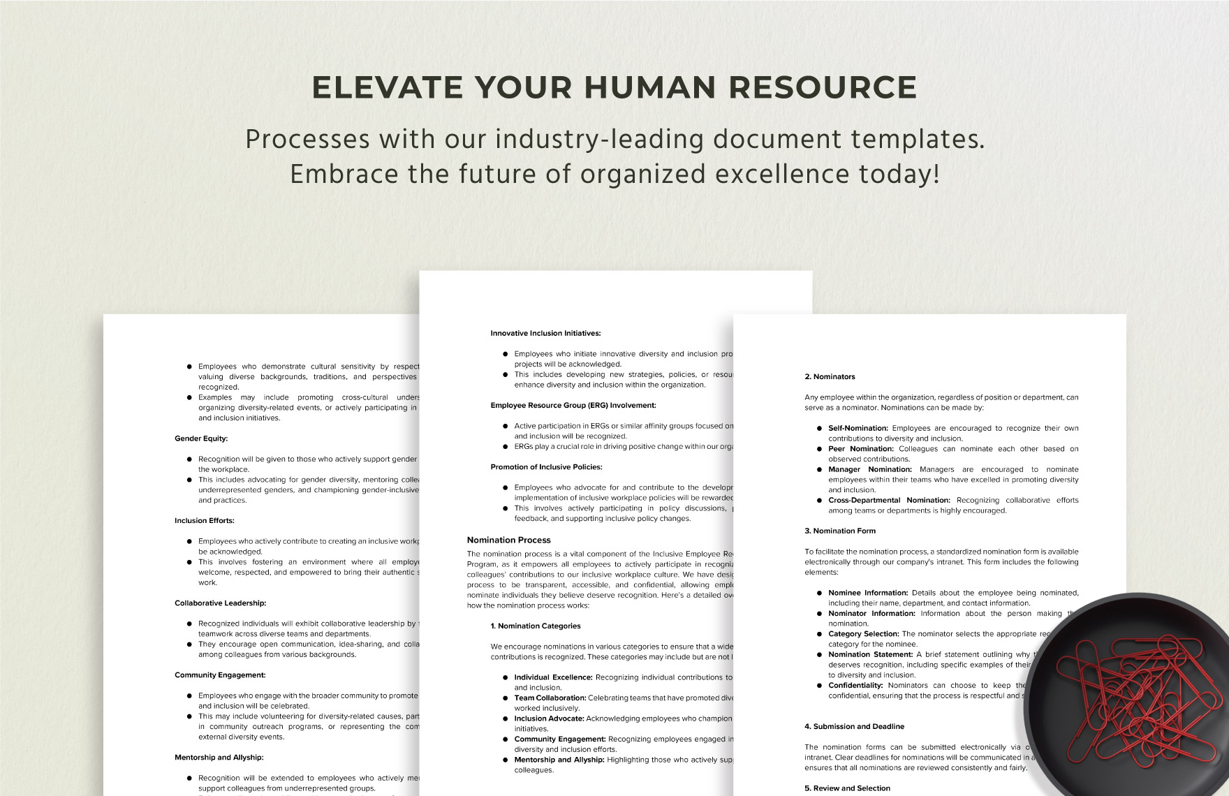 Inclusive Employee Recognition Program HR Template