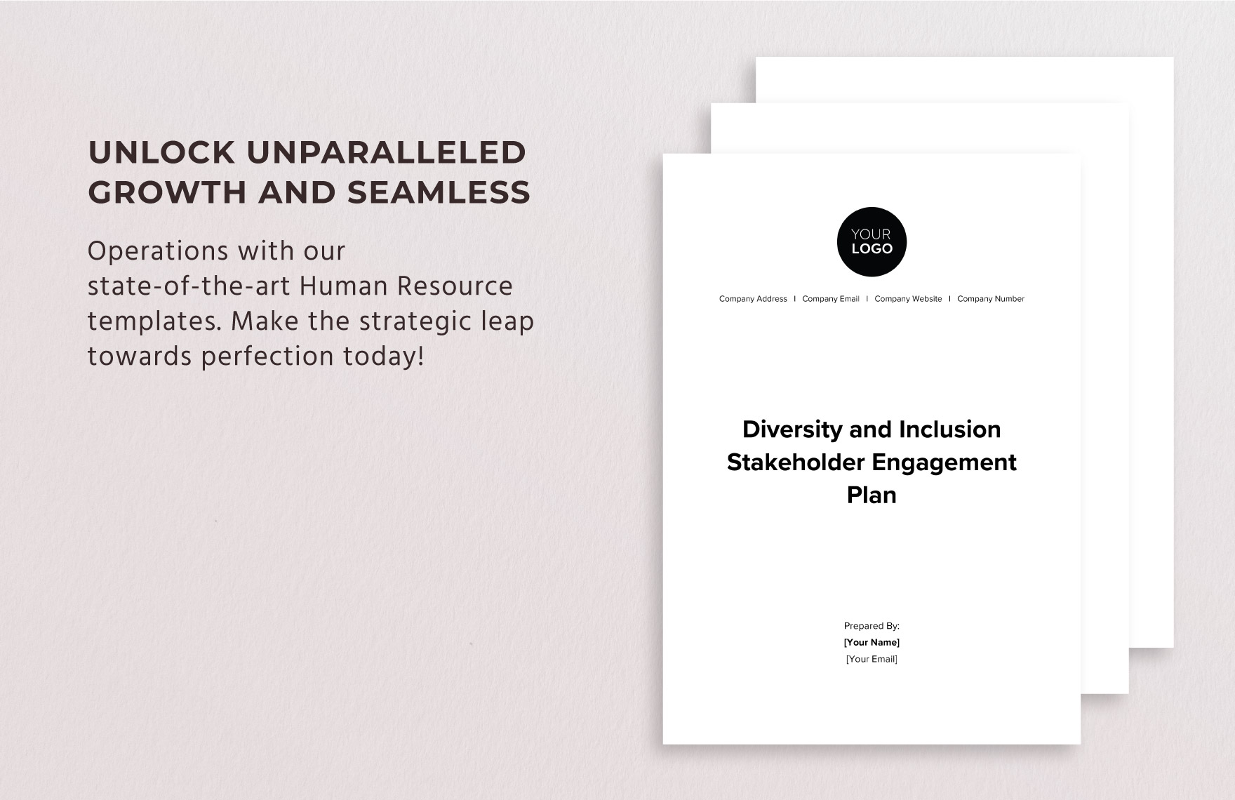 Diversity and Inclusion Stakeholder Engagement Plan HR Template