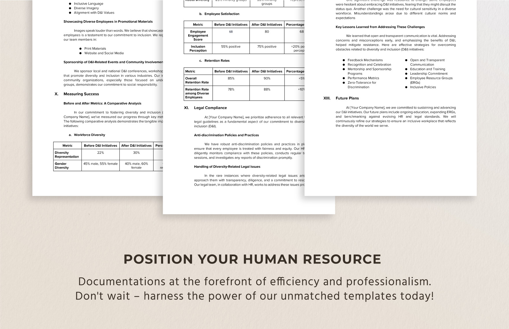 Diverse and Inclusive Branding Case Study HR Template