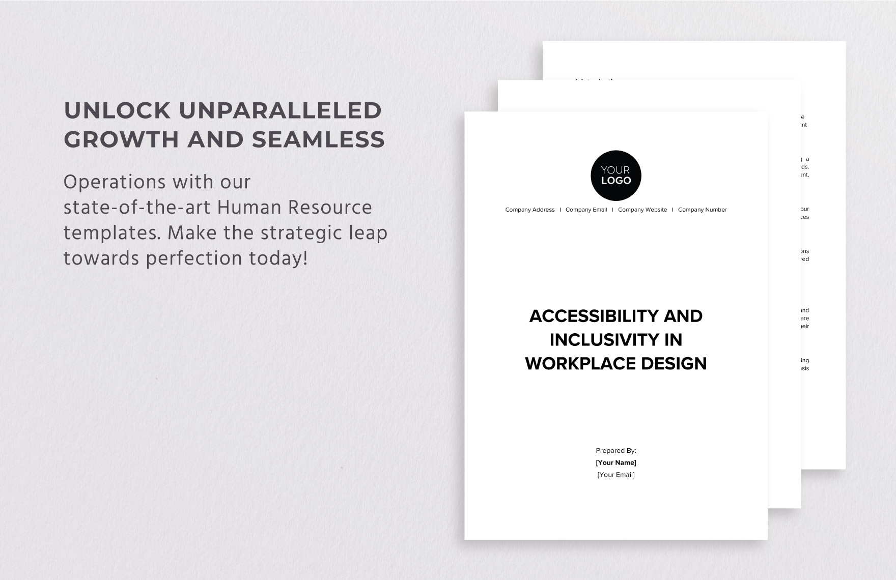 Accessibility and Inclusivity in Workplace Design HR Template