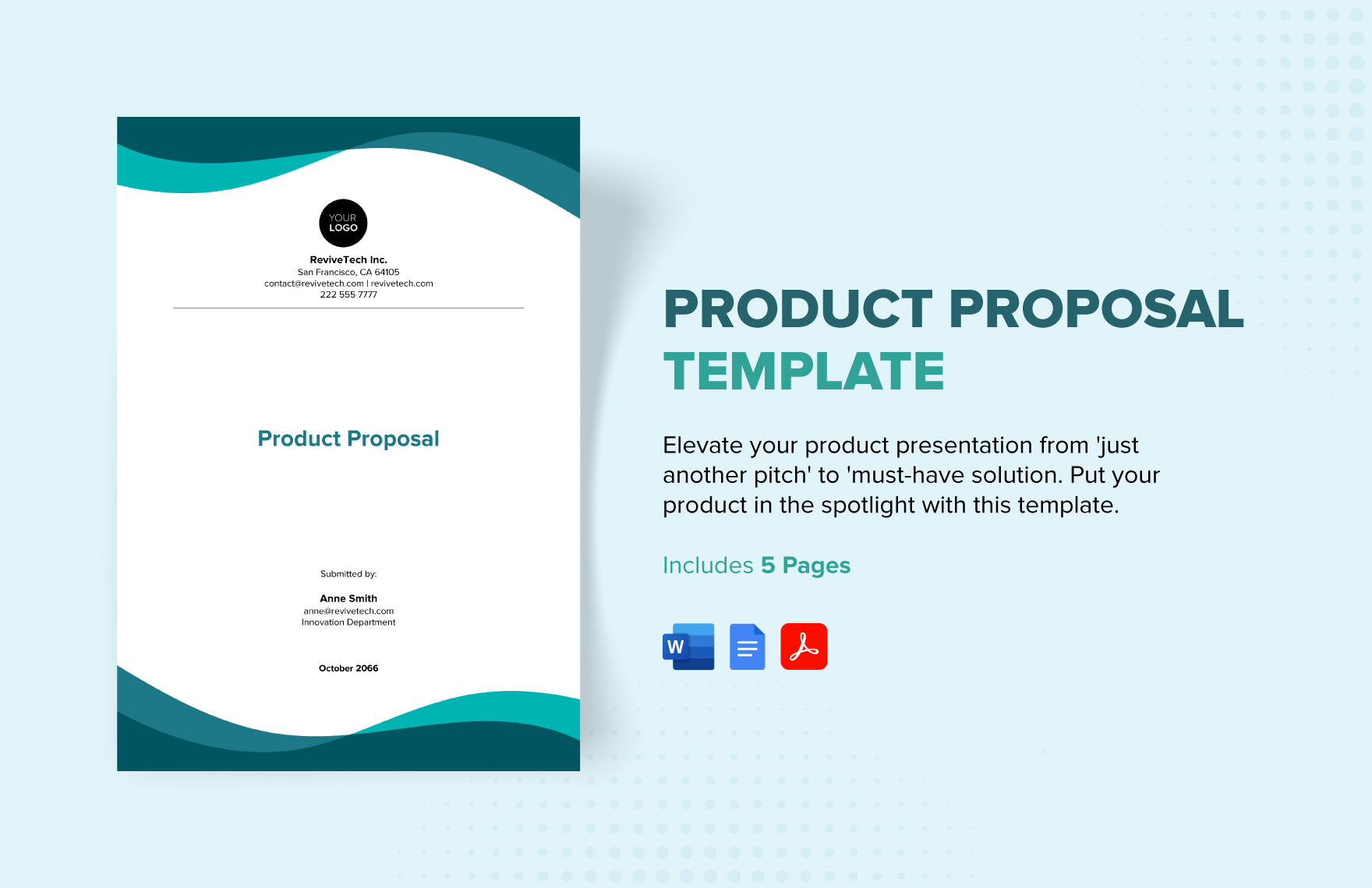 Product Proposal Template In Word PDF Google Docs Download 