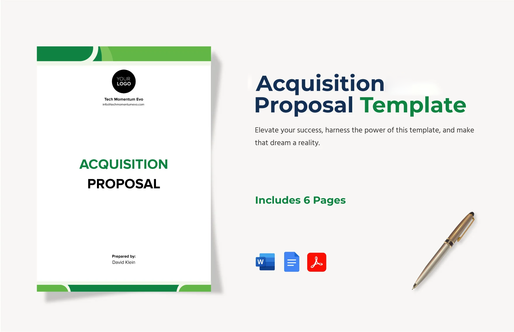 Acquisition Proposal Template in Word, Google Docs, PDF