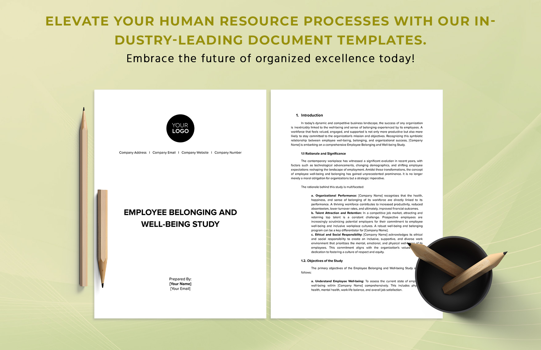 Employee Belonging and Well-being Study HR Template