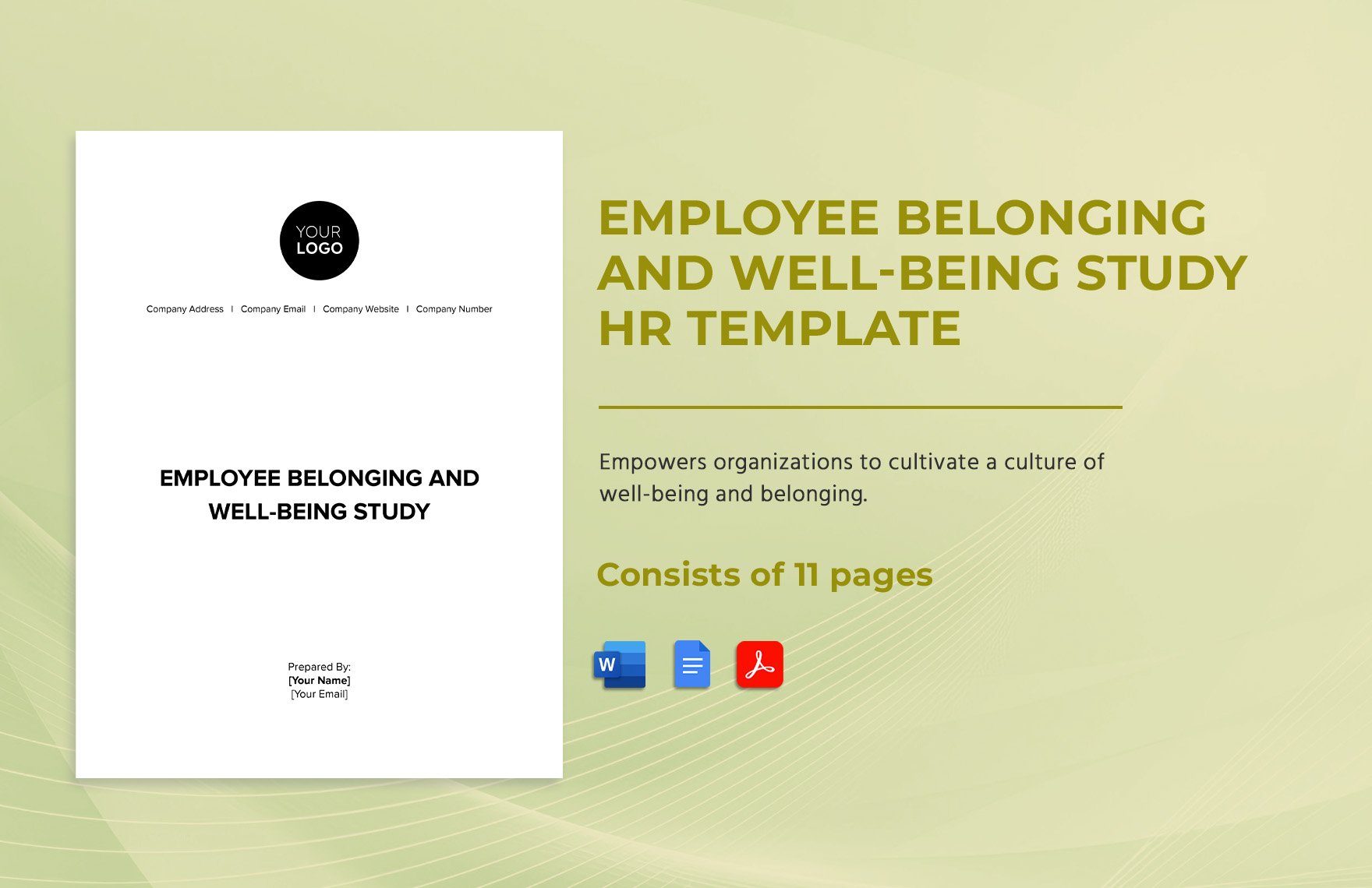 Employee Belonging and Well-being Study HR Template in Word, Google Docs, PDF