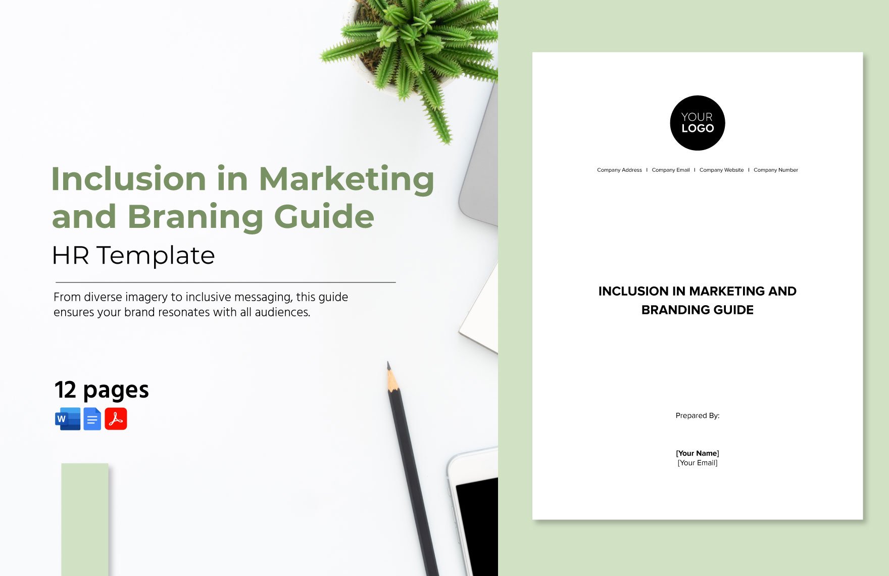 Inclusion in Marketing and Branding Guide HR Template in Word, Google Docs, PDF