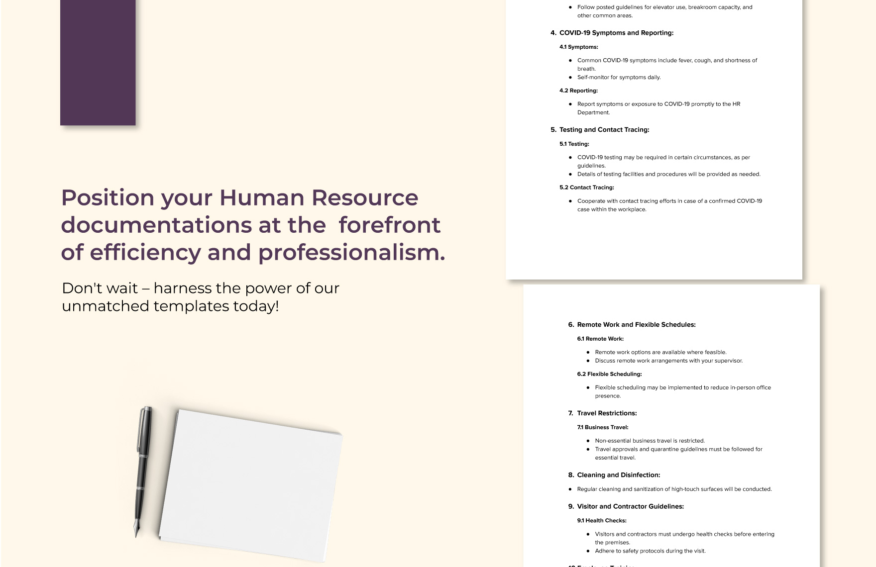 COVID-19 Safety Protocol HR Template