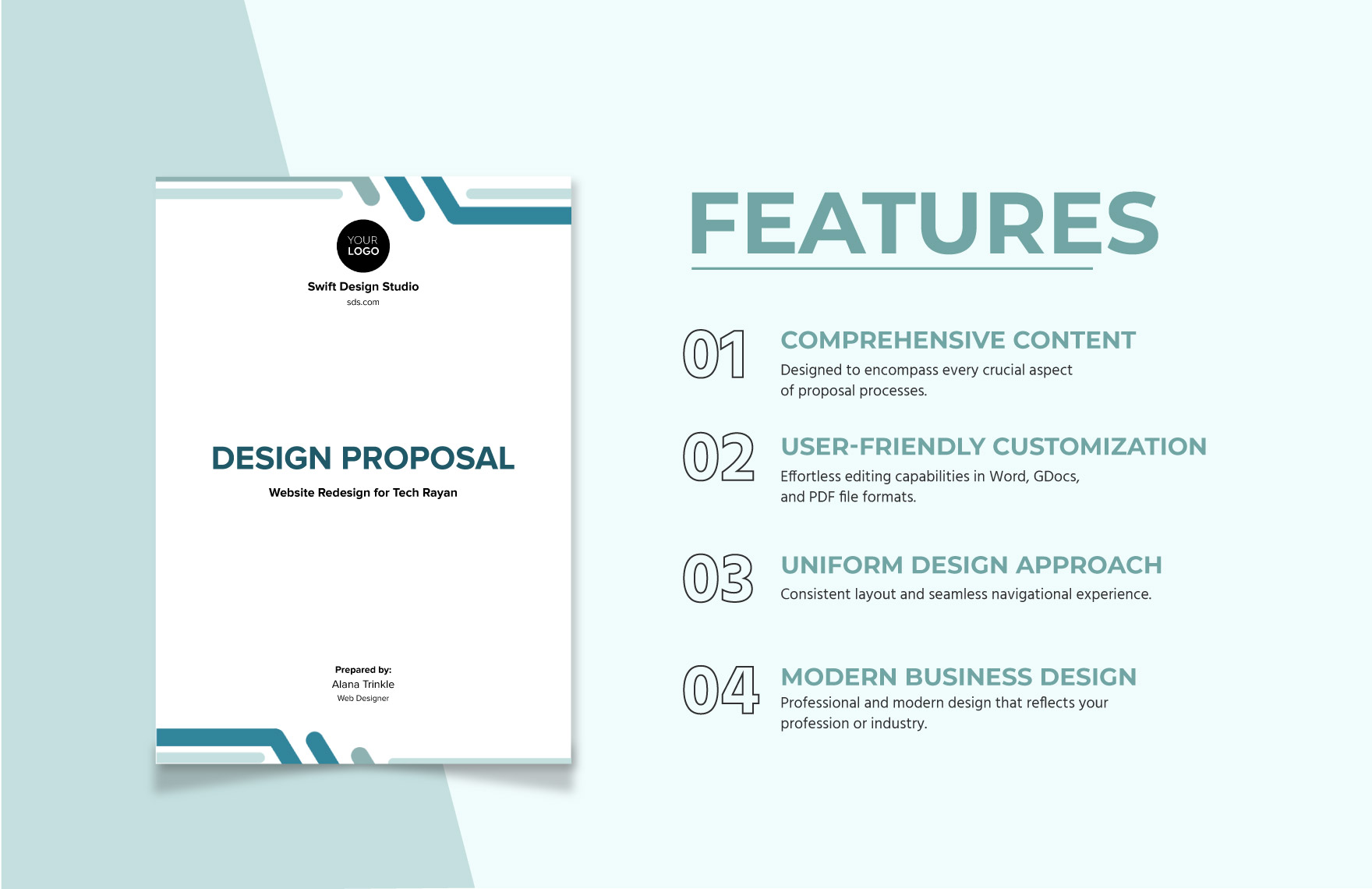 Design Proposal Template in MS Word, Portable Documents, GDocsLink ...
