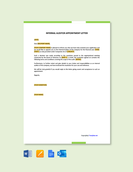 12+ FREE Auditor Letter Templates - Word | Google Docs | Apple (MAC ...