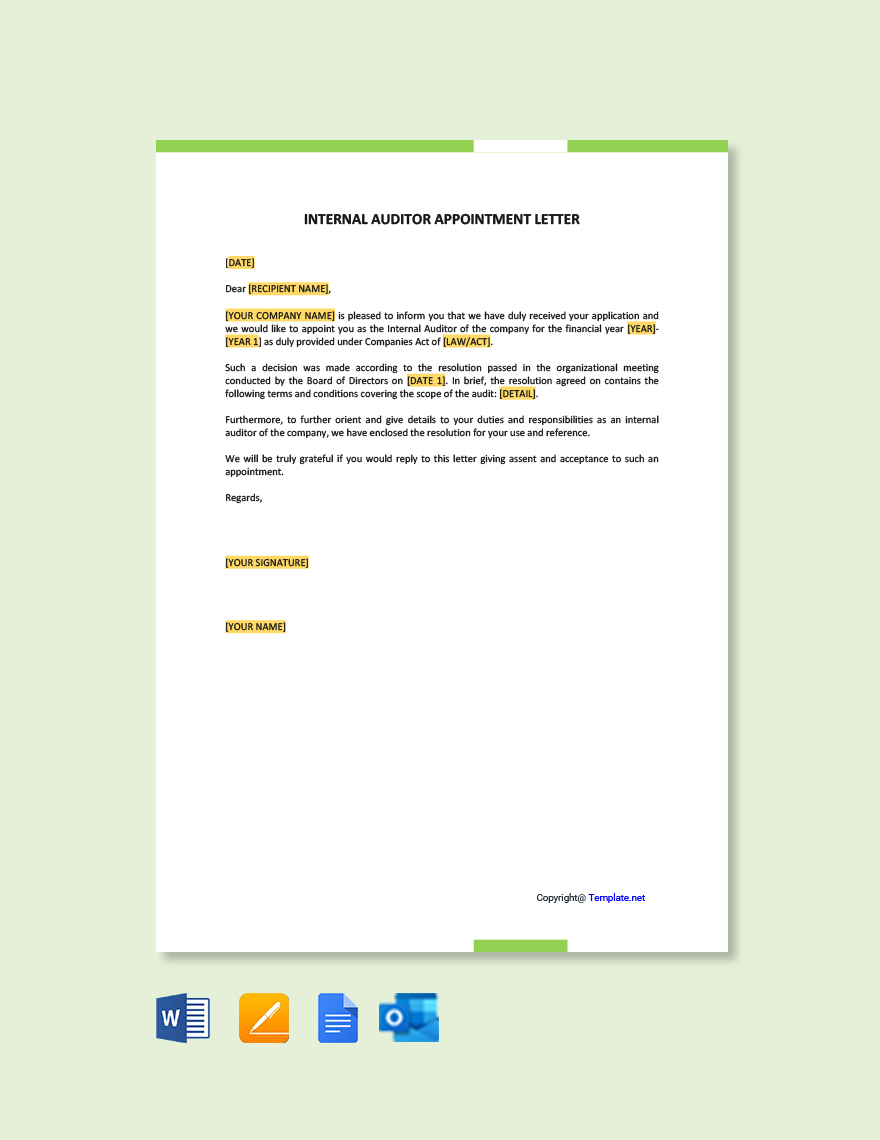 Free Business Consultant Appointment Letter Template - Google Docs ...