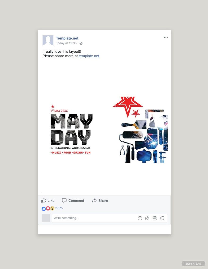 May Day Facebook Post Template
