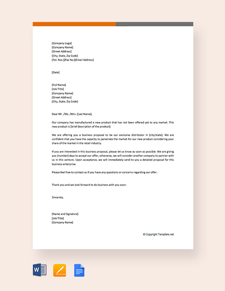 FREE Offer Letter for Business Proposal Template: Download 2538