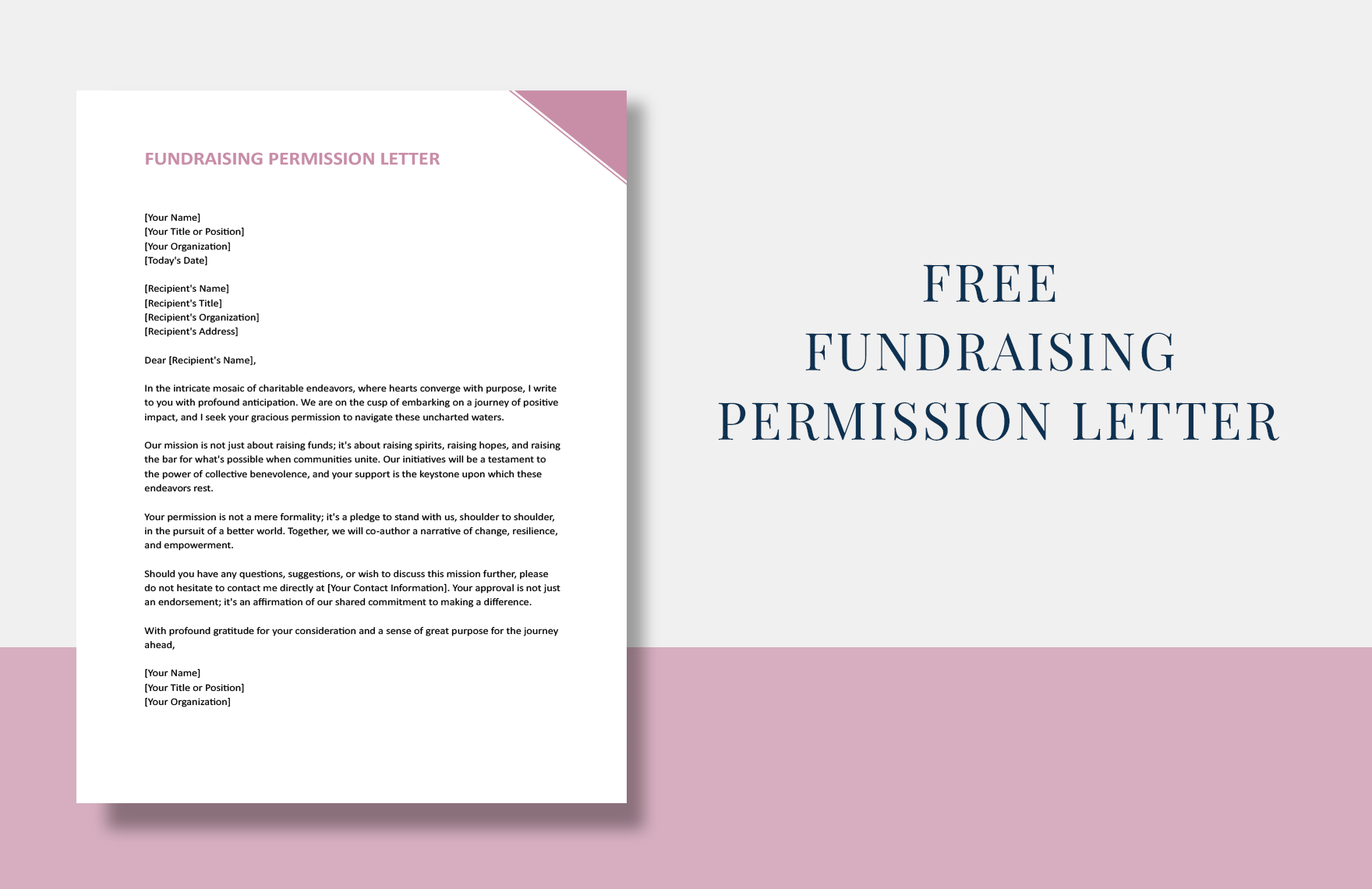 Fundraising Permission Letter