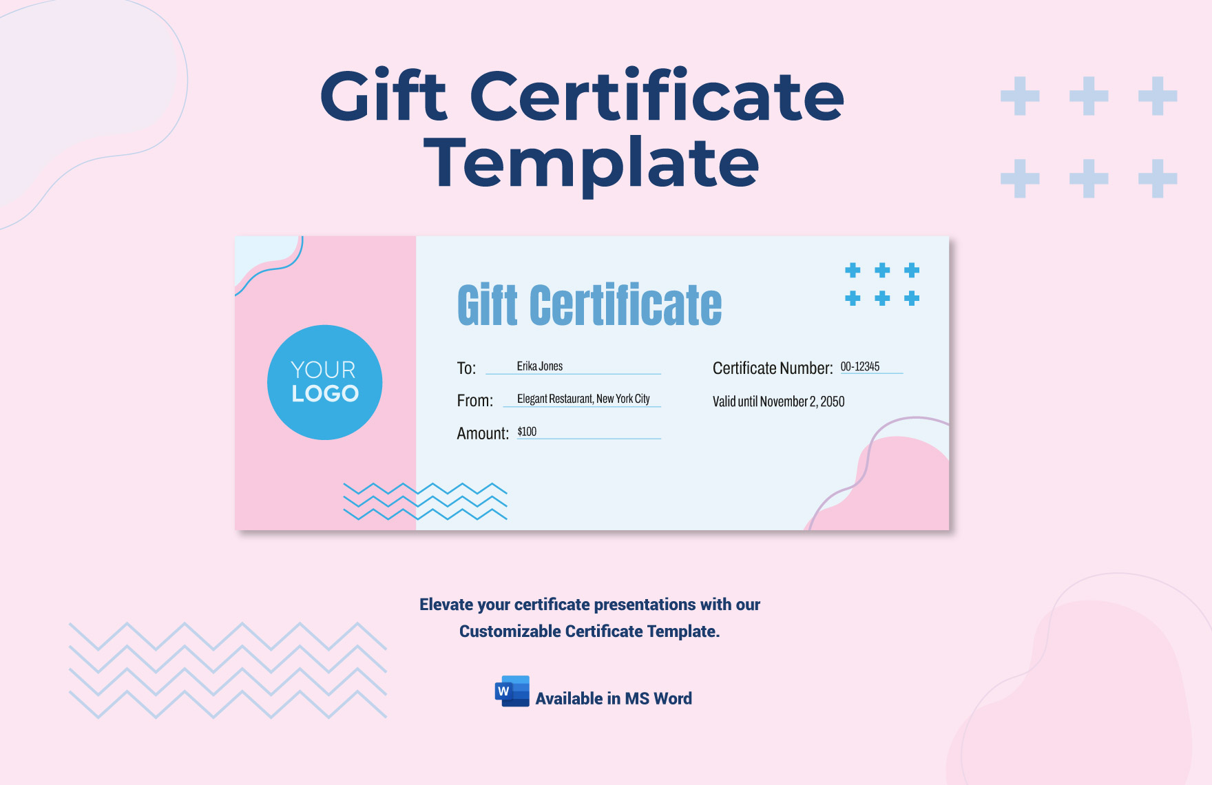 Free Vintage Christmas Gift Certificate Template Download in Word