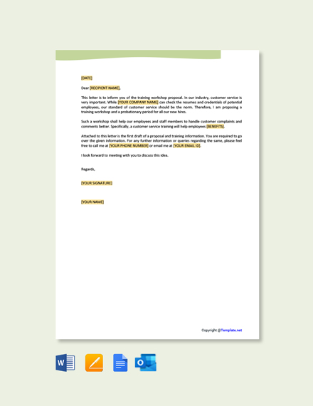 FREE Training Proposal Letter Template in Google Docs, Word, Outlook ...