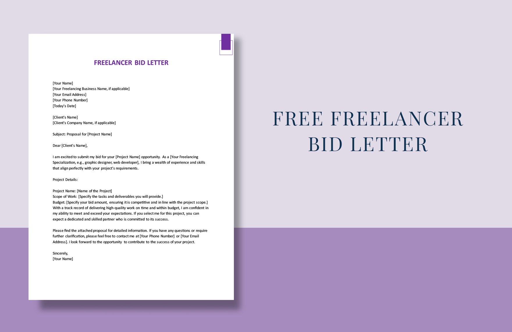 Freelancer Bid Letter